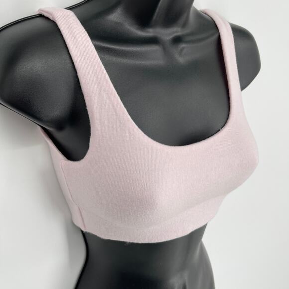 DONNI. Sweater Bra Top NEW Sz XS Pixie Pink Scoop Neck Super Soft Stretch - Picture 2 of 8